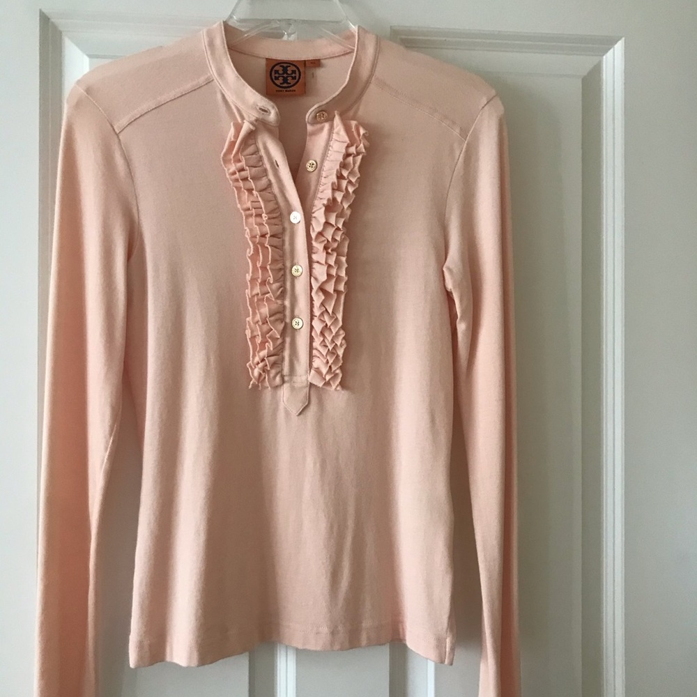 Pink Tory Burch long sleeve shirt- XS